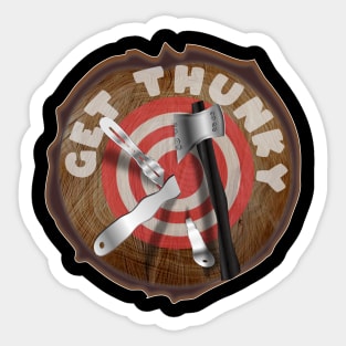 Get Thunky - Tree Stump Axe & Knife Throwing Target Sticker